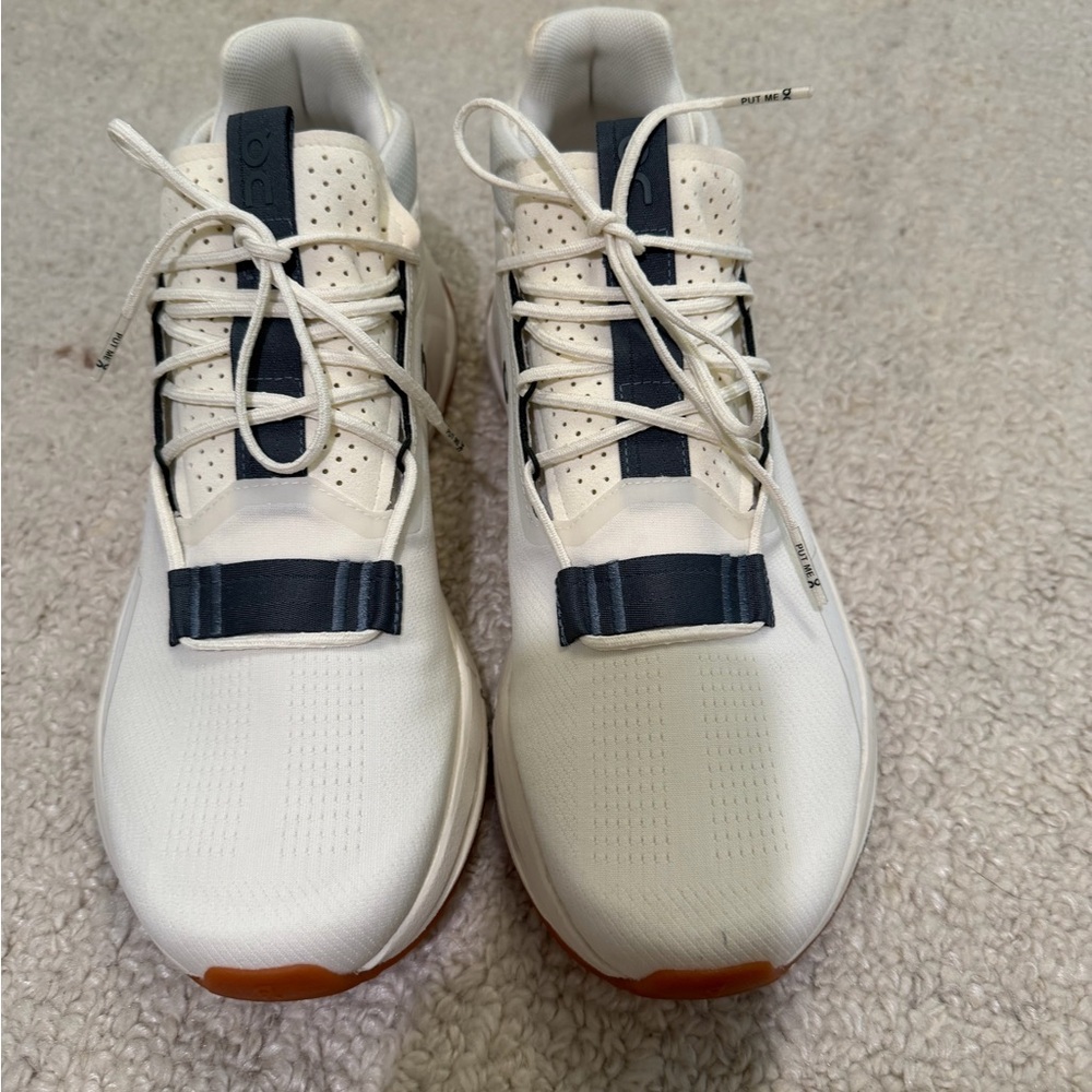 On Running Men's Ivory/Olive CloudNova 2 Sneakers